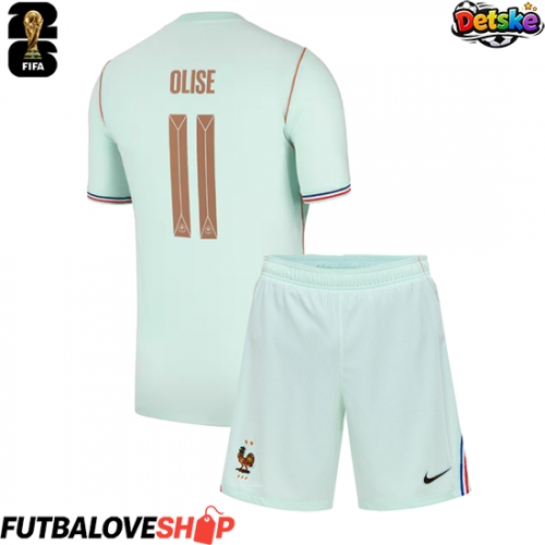 Dres Francúzsko Michael Olise #11 Preč pre deti MS 2026 Krátky Rukáv (+ trenírky)